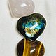 Сердца из натурального камня: Селенит, Лабрадор, Кварц, Тигровый глаз. Камни. TLN North. Ярмарка Мастеров.  Фото №7