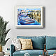Картина Морской пейзаж. Лодки на море картина, Картины, Москва,  Фото №1