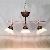 Для дома и интерьера handmade. Livemaster - original item Ceramic lamp with three shades and brass frame.. Handmade.
