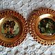Set of bronze wall plates with porcelain medallions. Vintage plates. Elenapt. My Livemaster. Фото №5