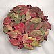 Great dish `Wild grapes in autumn`. Openwork ceramic and ceramic flowers Elena Zaichenko
