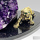 Bronze Tiger symbol of 2022 Demantoids Amethyst. Figurines. Miner premium - Ltd Moscow (mineralpremium). My Livemaster. Фото №5