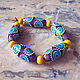 Бусина лэмпворк "Восточный орнамент". Бусины. Natalia Korolyuk lampwork beads. Интернет-магазин Ярмарка Мастеров.  Фото №2