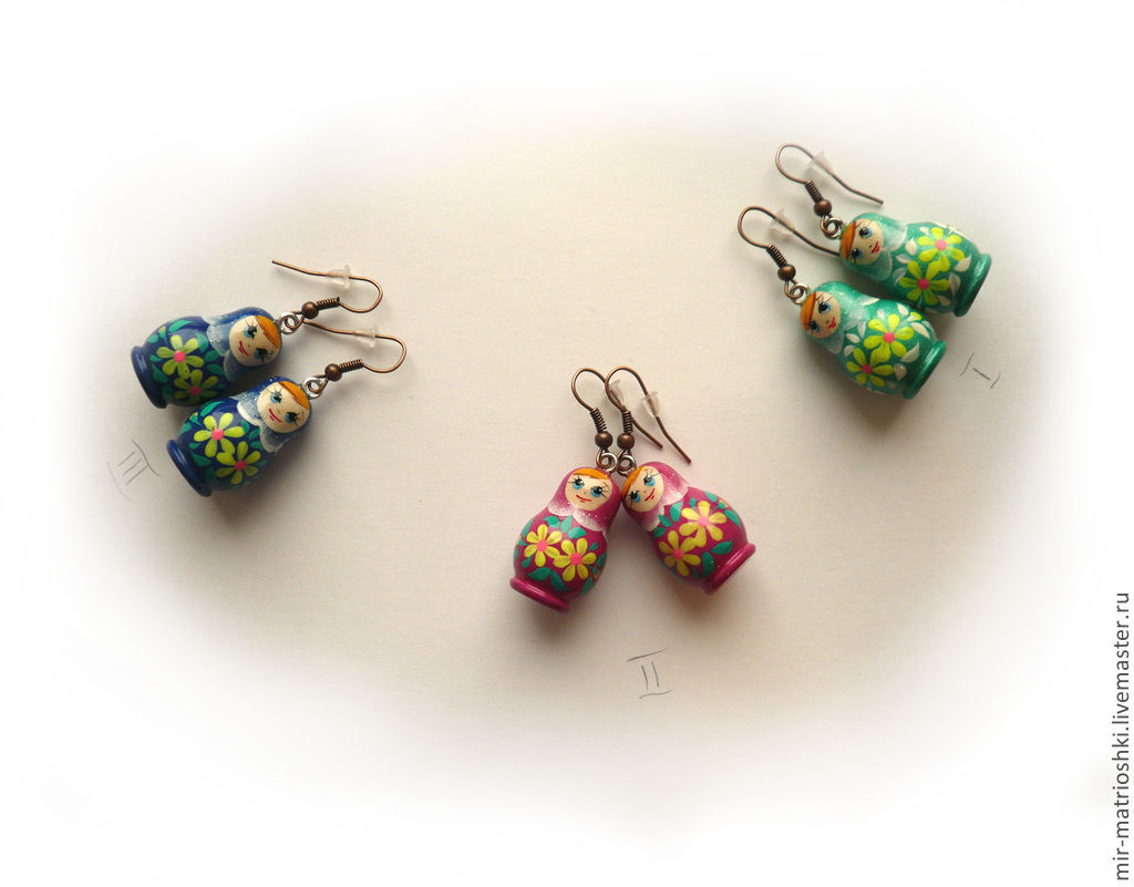 Earrings Matryoshka Nesting Dolls Online On Livemaster With Earrings Matryoshka Nesting Dolls Matrioska Mir Matrioshki
