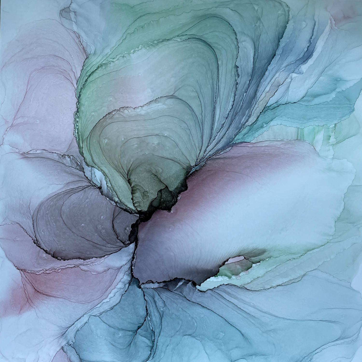 Картина спиртовыми чернилами 40/40 см в интернет-магазине Ярмарка ...