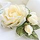 Order  Vanilla-colored roses. FABRIC FLOWERS. cbzybt. Livemaster. . Brooch-clip Фото №3