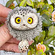 Brooch Owl grey. Brooches. 2sovy. My Livemaster. Фото №4