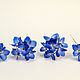 A set of pins of the blue hydrangea. Hairpins. PandaStudio (glossyfleur). Online shopping on My Livemaster.  Фото №2