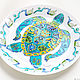 'Turtle-mastermind ' plate on the wall. Decorative plates. Art by Tanya Shest. My Livemaster. Фото №4