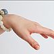 Заказать Голубой браслет из оникса и крупной акриловой бусины. Mashuta_jewelry. Ярмарка Мастеров. . Браслет из бусин Фото №3