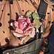Order Tea rose leather brooch. Rose leather decoration. lanssveta. Livemaster. . Brooches Фото №3