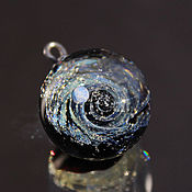 Украшения handmade. Livemaster - original item Pendant ball Myriad of stars -2. Silver Universe. Space, galaxy. Black. Handmade.
