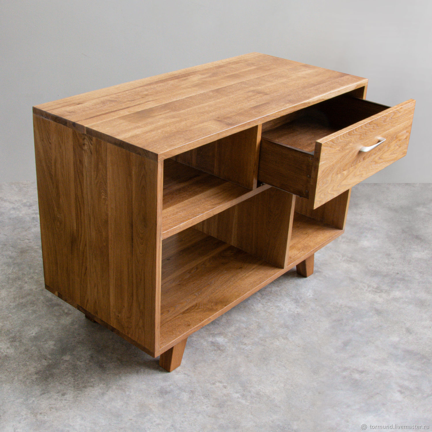 Тумба деревянная напольная на ножках с ящиками заказать/купить под тв ...