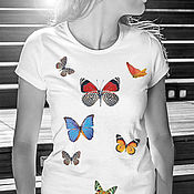 Одежда handmade. Livemaster - original item T-Shirt Butterfly. Handmade.