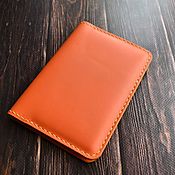 Сумки и аксессуары handmade. Livemaster - original item Passport cover orange. Handmade.