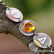 Украшения handmade. Livemaster - original item Bracelet Silver Amber Forest. Handmade.