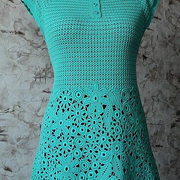 Одежда ручной работы. Ярмарка Мастеров - ручная работа Платье морская лагуна.. Handmade.