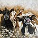 Картина маслом с коровами "Полевая бригада", Картины, Дзержинск,  Фото №1