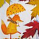 Textile coupon, art projects, coupon print, fabric for decoration, Fox, for patchwork, scrapbooking, the pattern on the fabric
