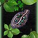 Author's brooch 'Summer leaf', beaded, Brooches, Ekaterinburg,  Фото №1