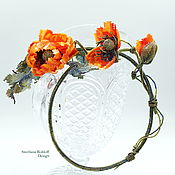 Украшения handmade. Livemaster - original item Tutorial orange "Poppy". Handmade.