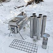 Tajga_m2 rocket stove with cast iron and stainless stove