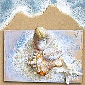 Картины и панно handmade. Livemaster - original item Sculptural painting Lullaby. Decorative panel of the Sea. Handmade.