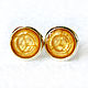 Small stud earrings studs yellow-brown. Stud earrings. fiorellino. Online shopping on My Livemaster.  Фото №2
