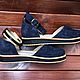Freedom sandals blue suede black / beige wedge. Sandals. Hitarov (Hitarov). Online shopping on My Livemaster.  Фото №2