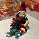 «Маленький рождественский эльф». Интерьерная кукла. Ольга Беляева (Безрукова). Ярмарка Мастеров.  Фото №4