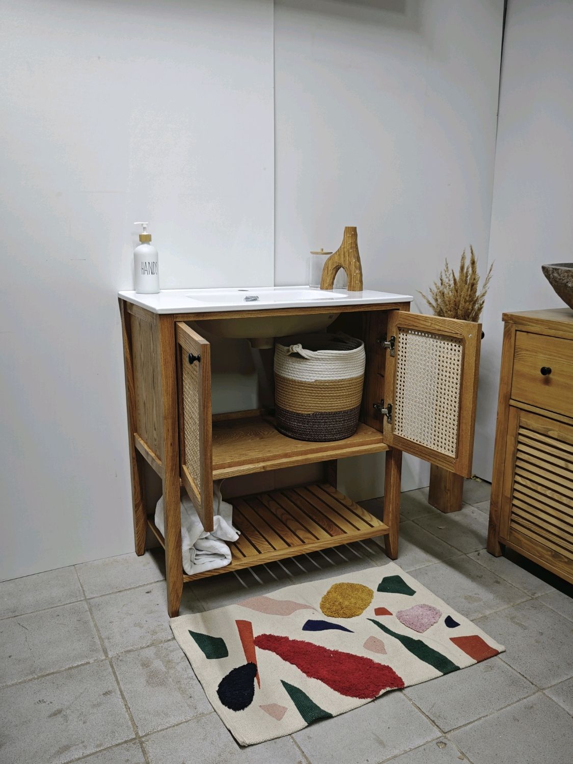 Занавески в кантри ванной