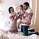 Family set in Scandinavian style (knitted sweater and dress), Sweaters, Moscow,  Фото №1