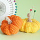 Knitted pumpkin-needlewoman. Gift for seamstress, Needle beds, Sarapul,  Фото №1