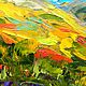 A picture of a mountain! meadow, mountain landscape, oil, impressionism 15*15 cm. Pictures. Arthelenkey (earthelenkey). Online shopping on My Livemaster.  Фото №2