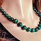 Genuine Malachite statement necklace. Necklace. Nathalis Jewelry. Online shopping on My Livemaster.  Фото №2