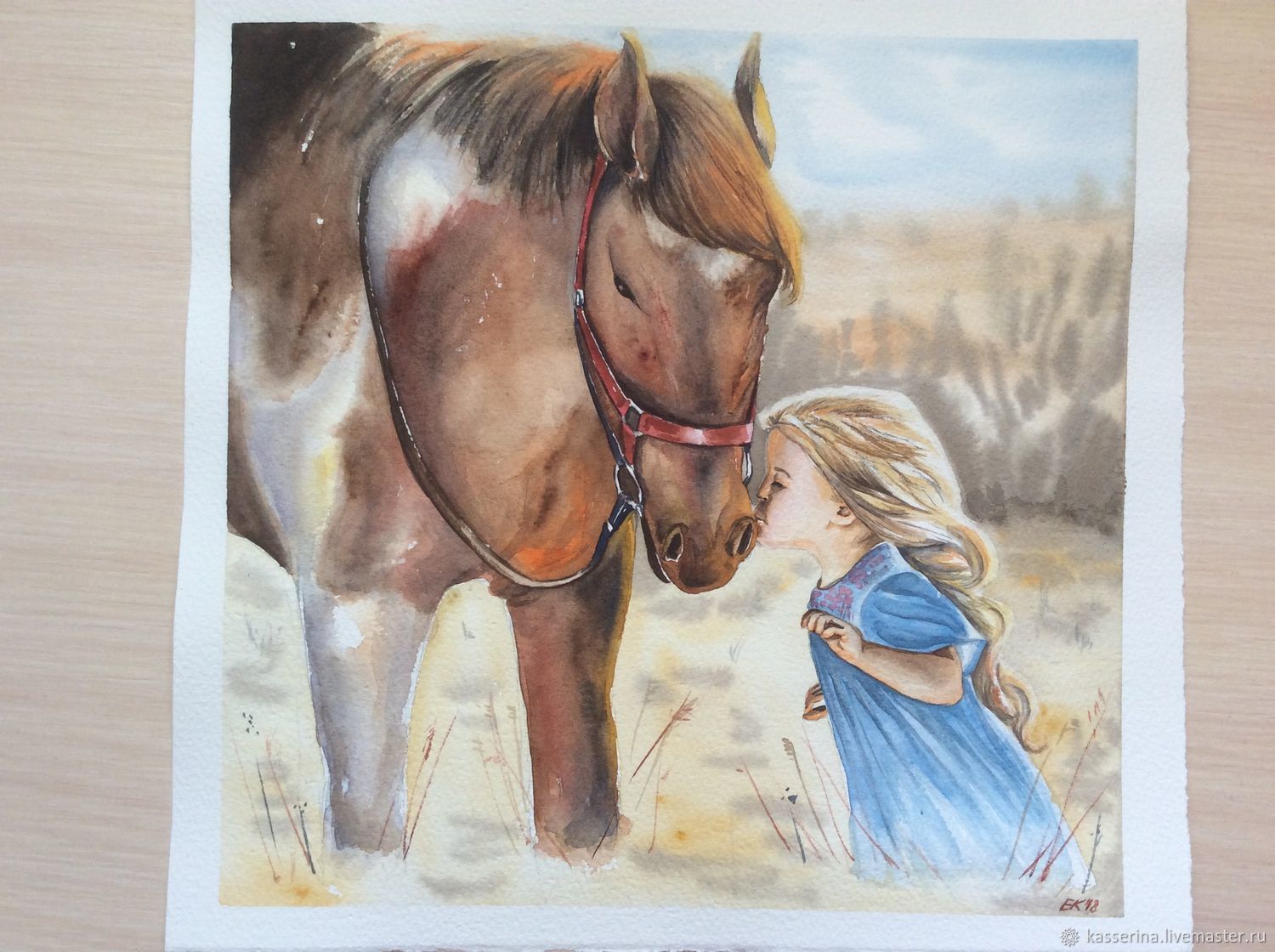 Нарисовать девушку с лошадью