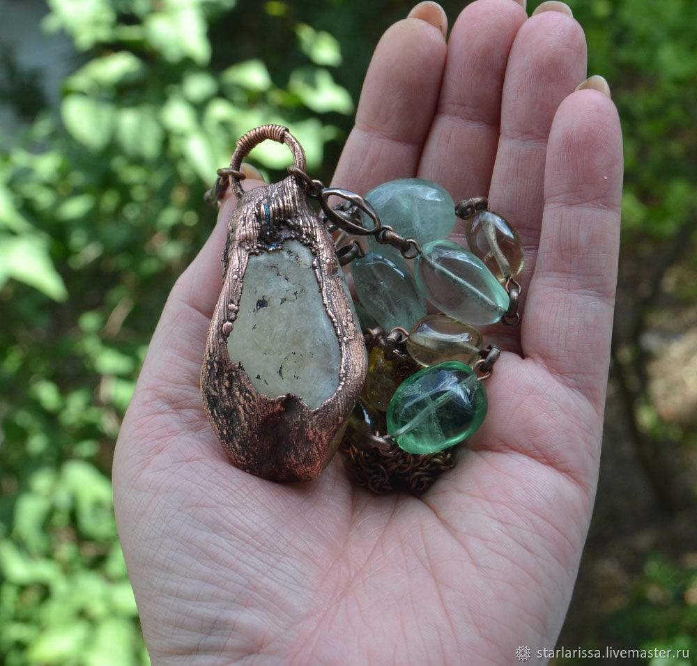 Бусы: сотуар с флюоритом и цитрином – заказать на Ярмарке Мастеров ...