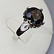 Silver ring with rauchtopaz 10 mm, Rings, Moscow,  Фото №1