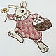 Салфетки под тарелку с вышивкой `Пасхальный кролик`
`Шпулькин дом` мастерская вышивки