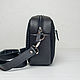 Order Black bag with a long strap. uva. Livemaster. . Crossbody bag Фото №3
