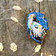 Brooch ' White horse, blue, Indian, Boho style, bright'. Brooches. greenfox-23. My Livemaster. Фото №4