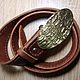 Leather belt with brass buckle, Straps, Rostov-on-Don,  Фото №1