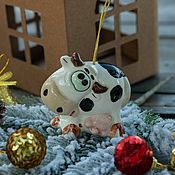 Сувениры и подарки handmade. Livemaster - original item Christmas toy-Cow, symbol of the year 2021. Handmade.