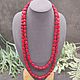 Long Beads / Necklace natural red coral, Beads2, Moscow,  Фото №1