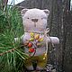Linen teddy bear with Rosehip embroidery, Stuffed Toys, Shuya,  Фото №1