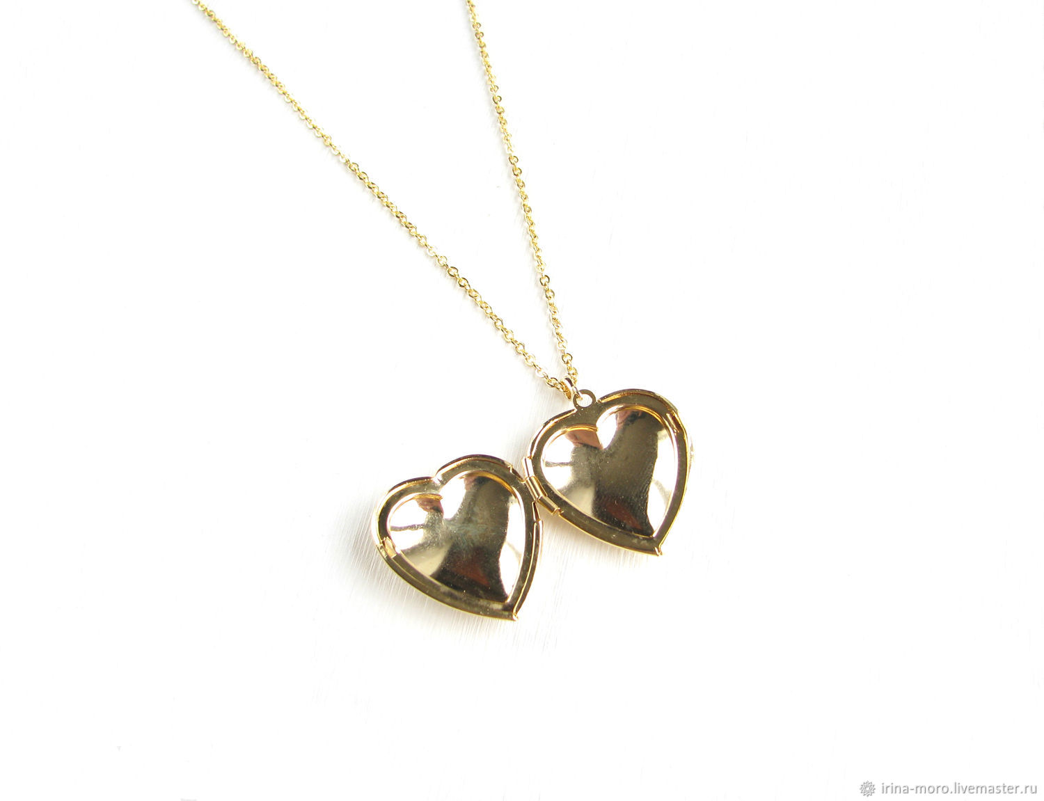 Gold-plated heart pendant, heart pendant, opening locket, Pendants, Moscow,  Фото №1