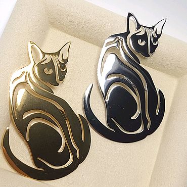 Украшения ручной работы. Ярмарка Мастеров - ручная работа Брошь "Кошка ". Handmade.