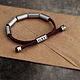 Bracelet made of genuine leather and medical steel. Bead bracelet. Damba. Online shopping on My Livemaster.  Фото №2