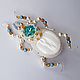 Beetle brooch with mother of pearl and Swarovski crystals, Brooches, Kazan,  Фото №1