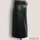 Order A-line skirt 'Drazhena' (size) from nat.leather/suede(any color). Elena Lether Design. Livemaster. . Skirts Фото №3